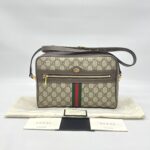 Gucci Ophidia Camera Shoulder GG Supreme Dark Brown GHW