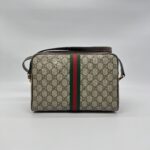 Gucci Ophidia Camera Shoulder GG Supreme Dark Brown GHW