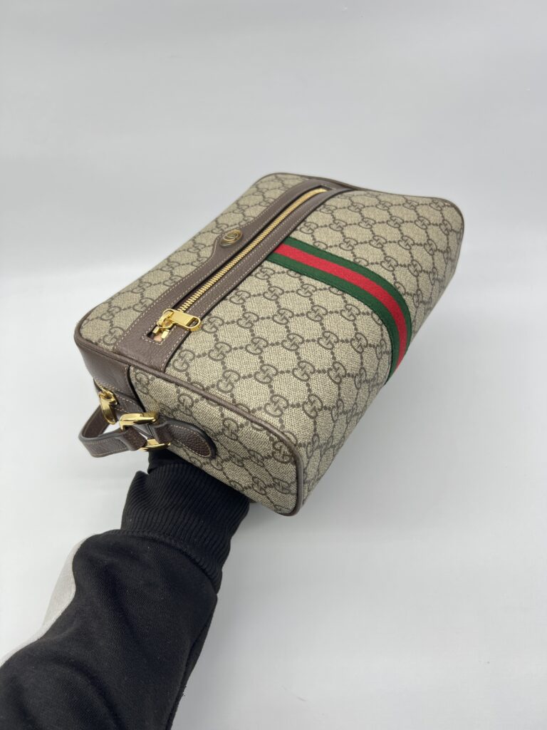 Gucci Ophidia Camera Shoulder GG Supreme Dark Brown GHW