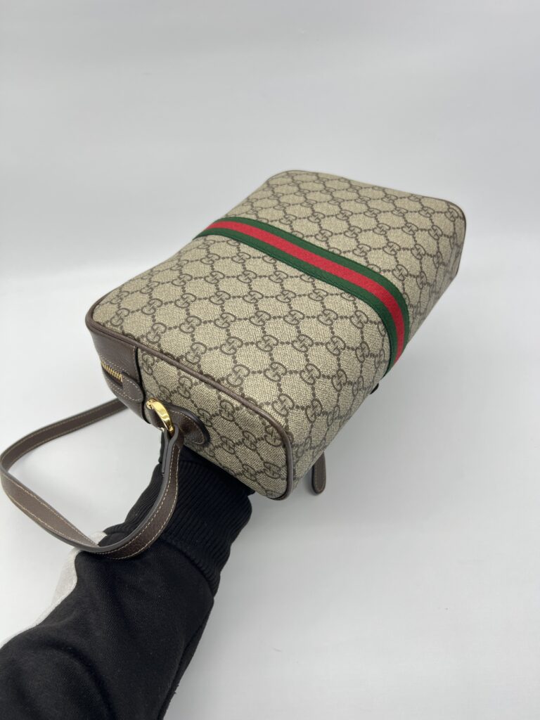 Gucci Ophidia Camera Shoulder GG Supreme Dark Brown GHW