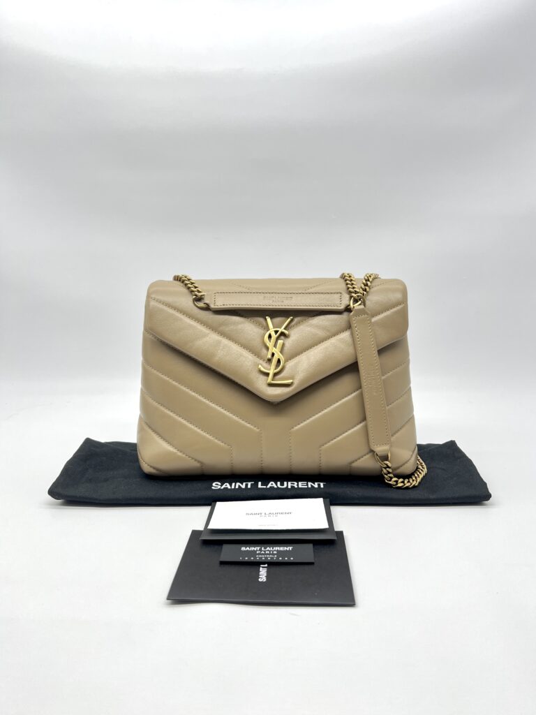 Saint Laurent Loulou Small Dark Latte GHW