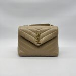 Saint Laurent Loulou Small Dark Latte GHW