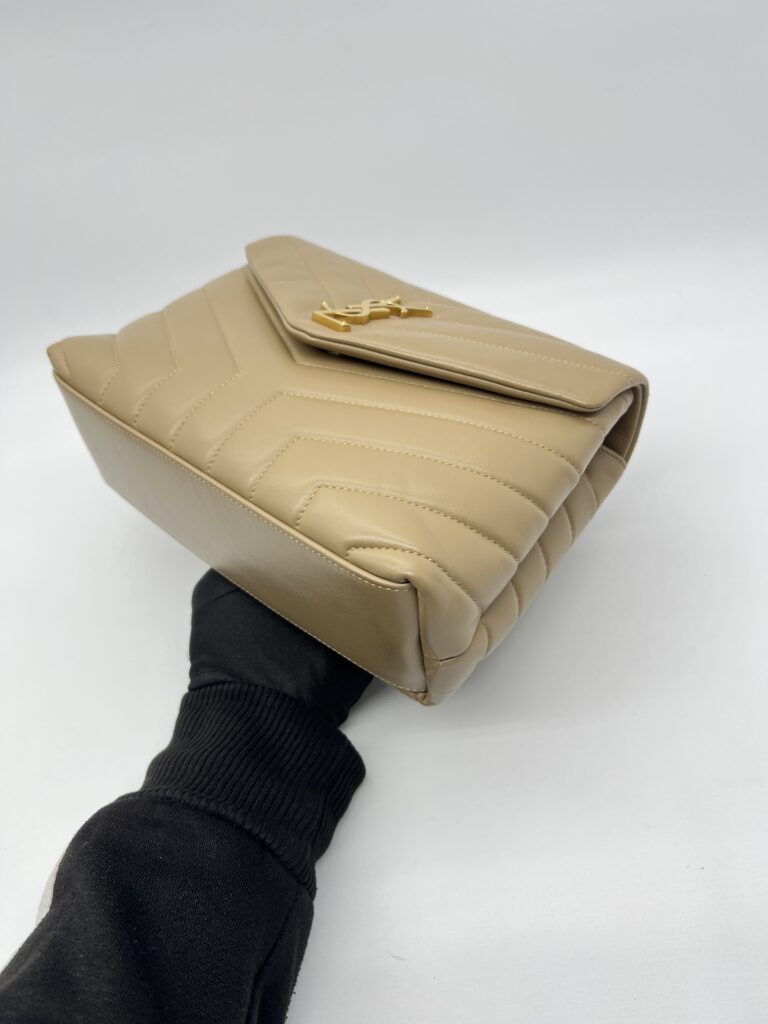 Saint Laurent Loulou Small Dark Latte GHW
