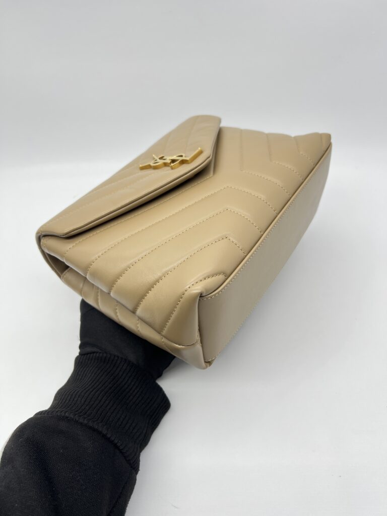 Saint Laurent Loulou Small Dark Latte GHW