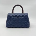 Chanel Small Coco Handle Caviar Blue GHW