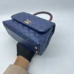 Chanel Small Coco Handle Caviar Blue GHW