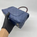 Chanel Small Coco Handle Caviar Blue GHW