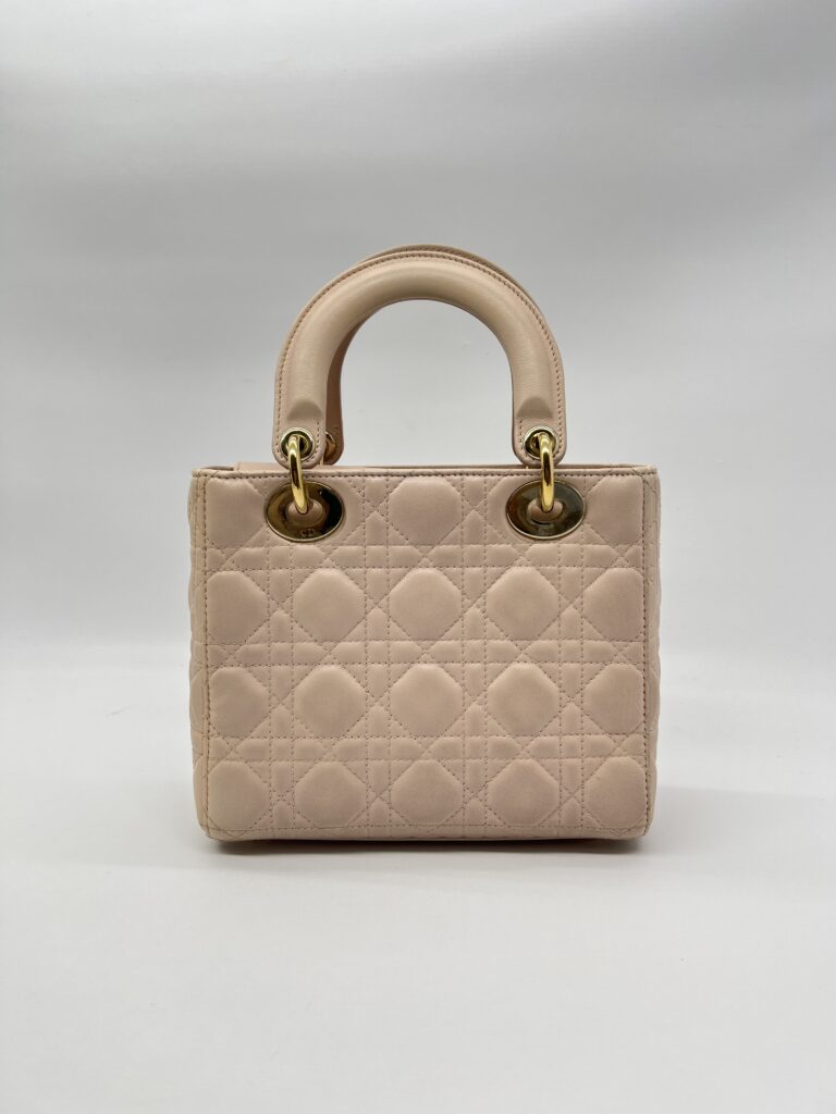 Dior Lady Dior Small Lambskin Powder Pink GHW