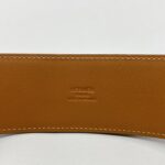Hermes Collier De Chein Belt Gris Tourterelle PHW