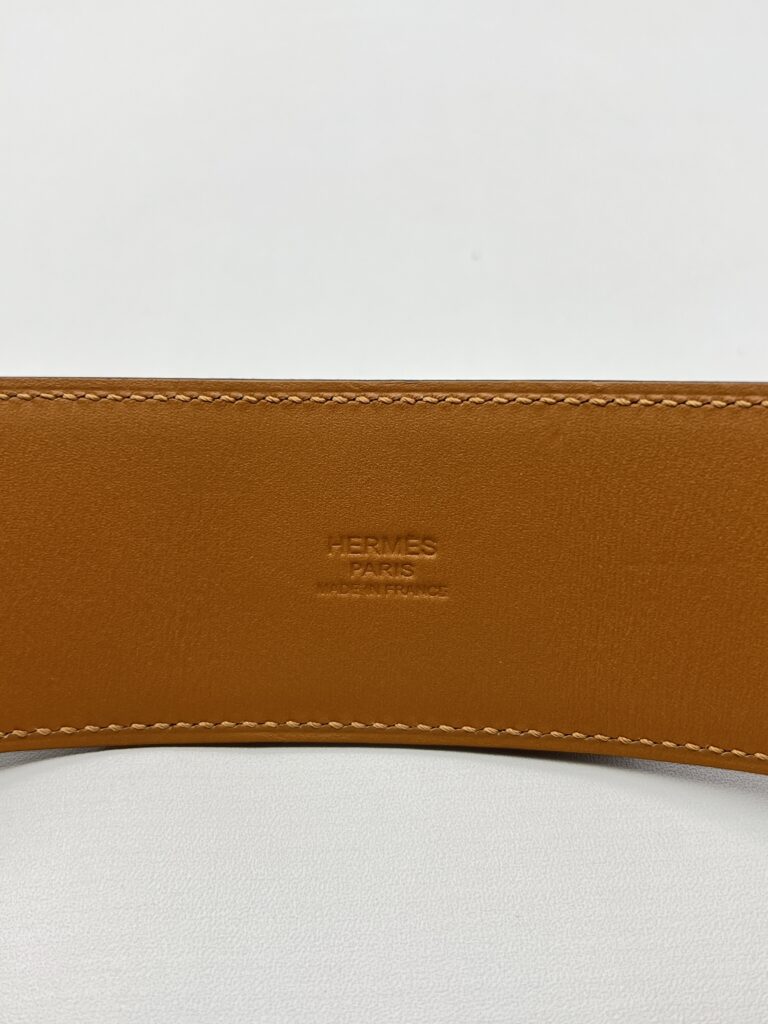 Hermes Collier De Chein Belt Gris Tourterelle PHW