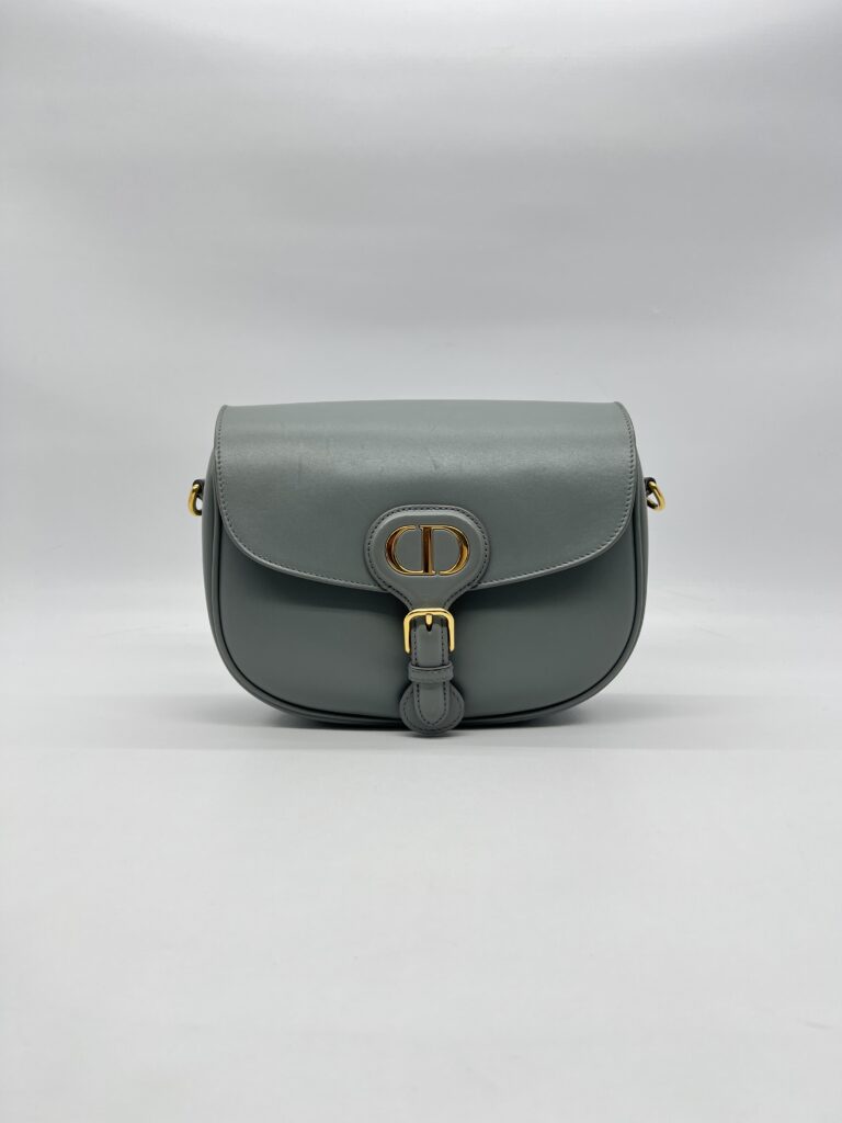 Dior Bobby Medium Calfskin Stone Gray GHW