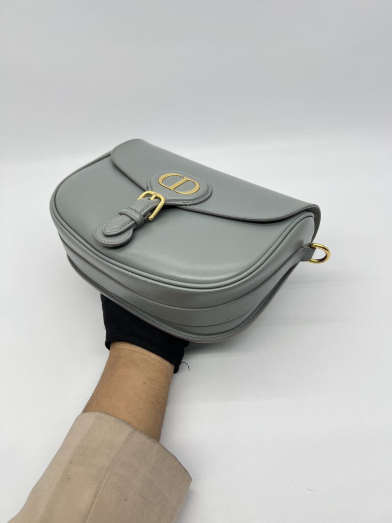 Dior Bobby Medium Calfskin Stone Gray GHW