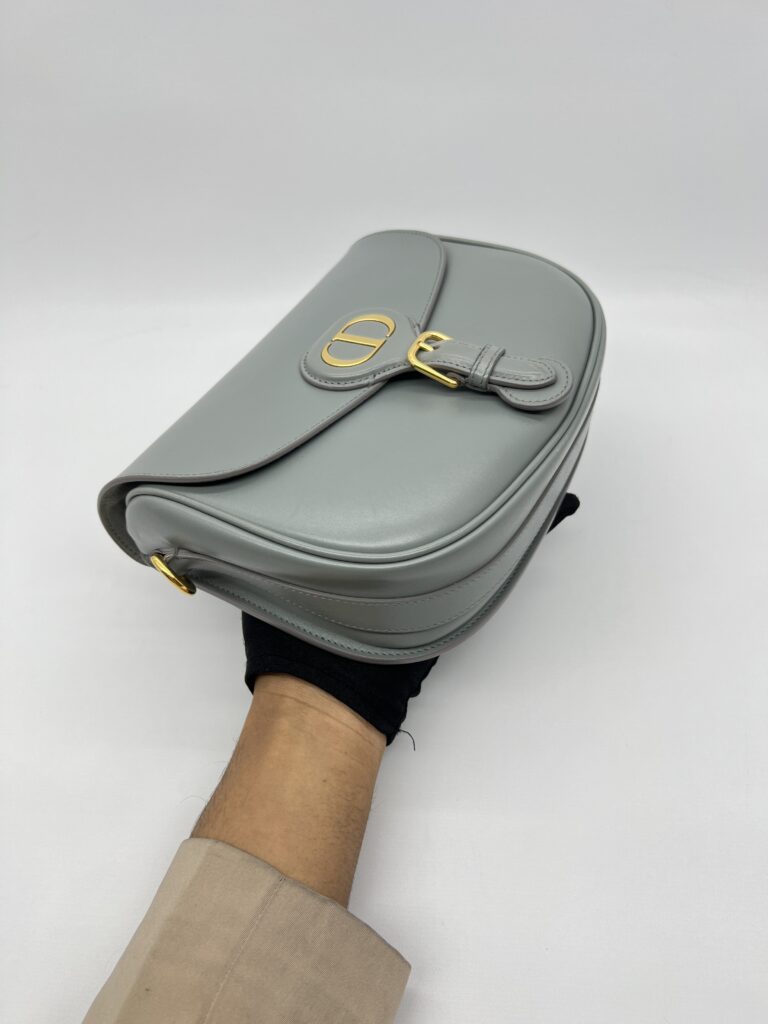 Dior Bobby Medium Calfskin Stone Gray GHW