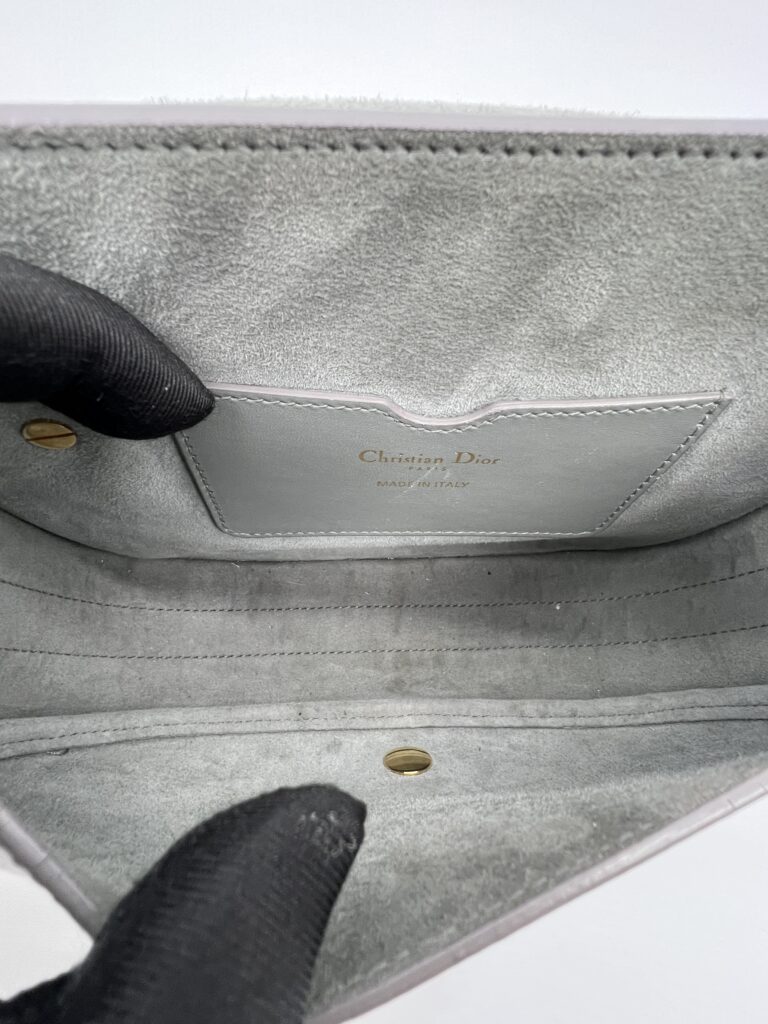 Dior Bobby Medium Calfskin Stone Gray GHW