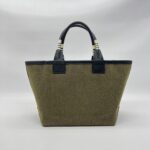 Hermes Steeple 25 Toile H/Swift Vert Militaire Noir
