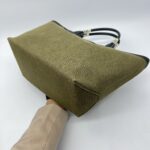 Hermes Steeple 25 Toile H/Swift Vert Militaire Noir
