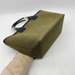 Hermes Steeple 25 Toile H/Swift Vert Militaire Noir