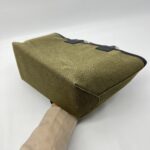 Hermes Steeple 25 Toile H/Swift Vert Militaire Noir