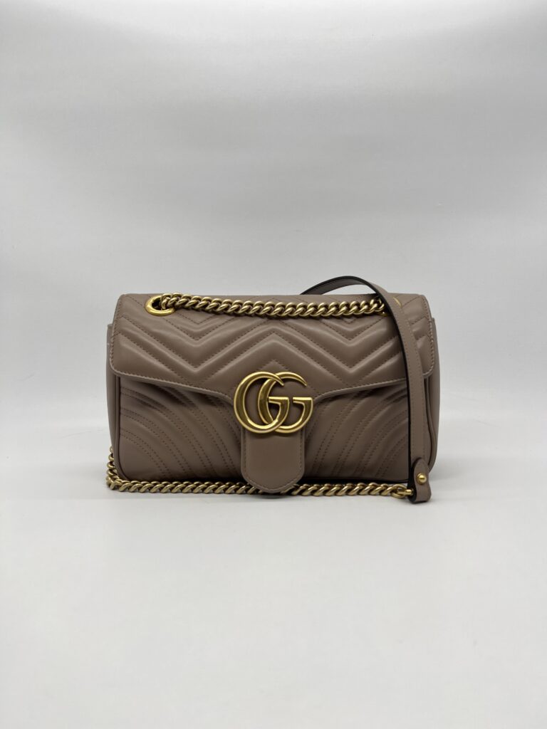 Gucci Marmont Flap Small Nude GHW