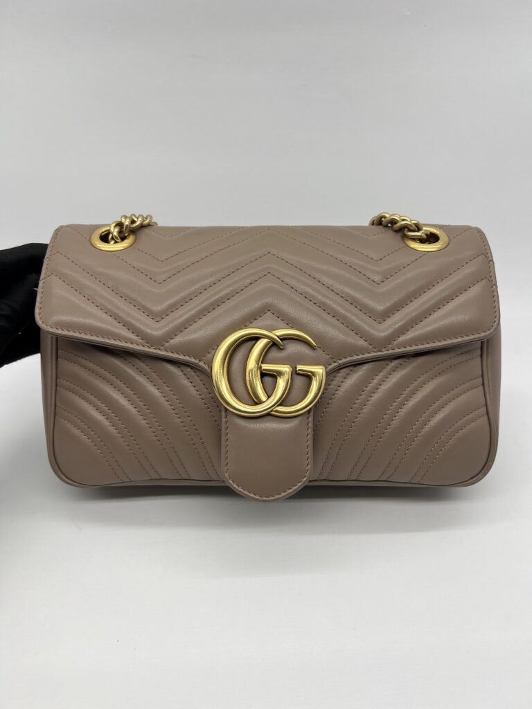 Gucci Marmont Flap Small Nude GHW
