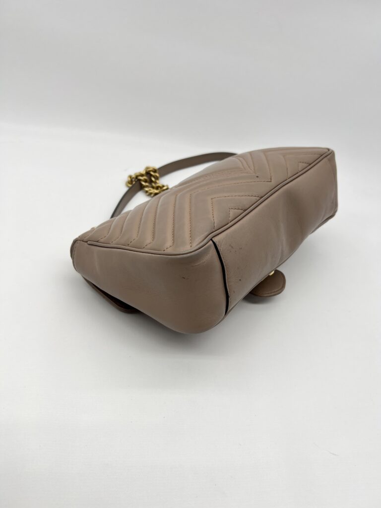 Gucci Marmont Flap Small Nude GHW