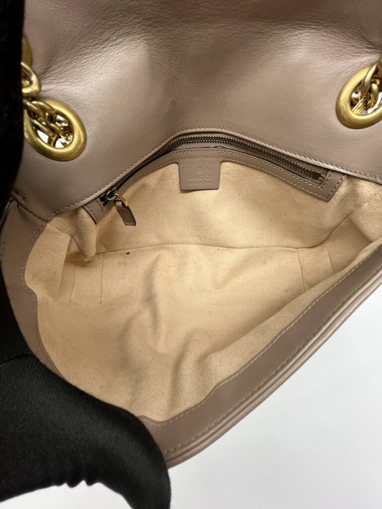 Gucci Marmont Flap Small Nude GHW