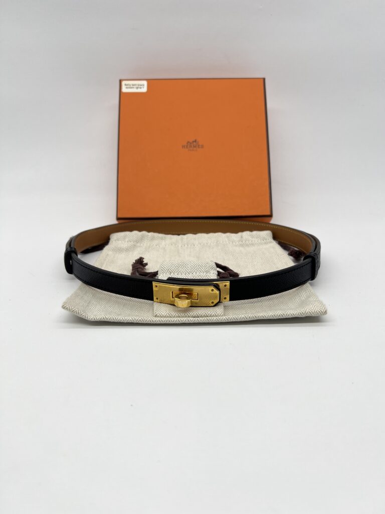 Hermes Kelly Belt Epsom Noir RGHW