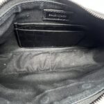 Balenciaga Le Cagole Mini Embossed Croco Black