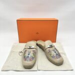 Hermes Feria Espadrilles White Eraser/Multicolor PHW