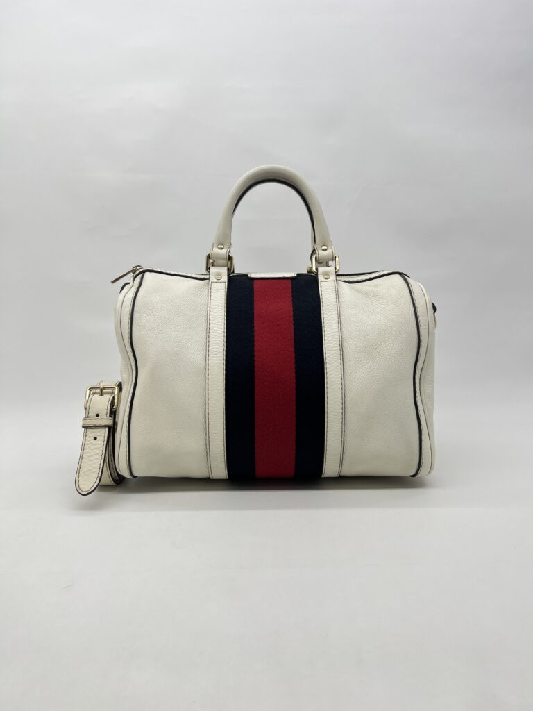 Gucci Boston Leather White GHW