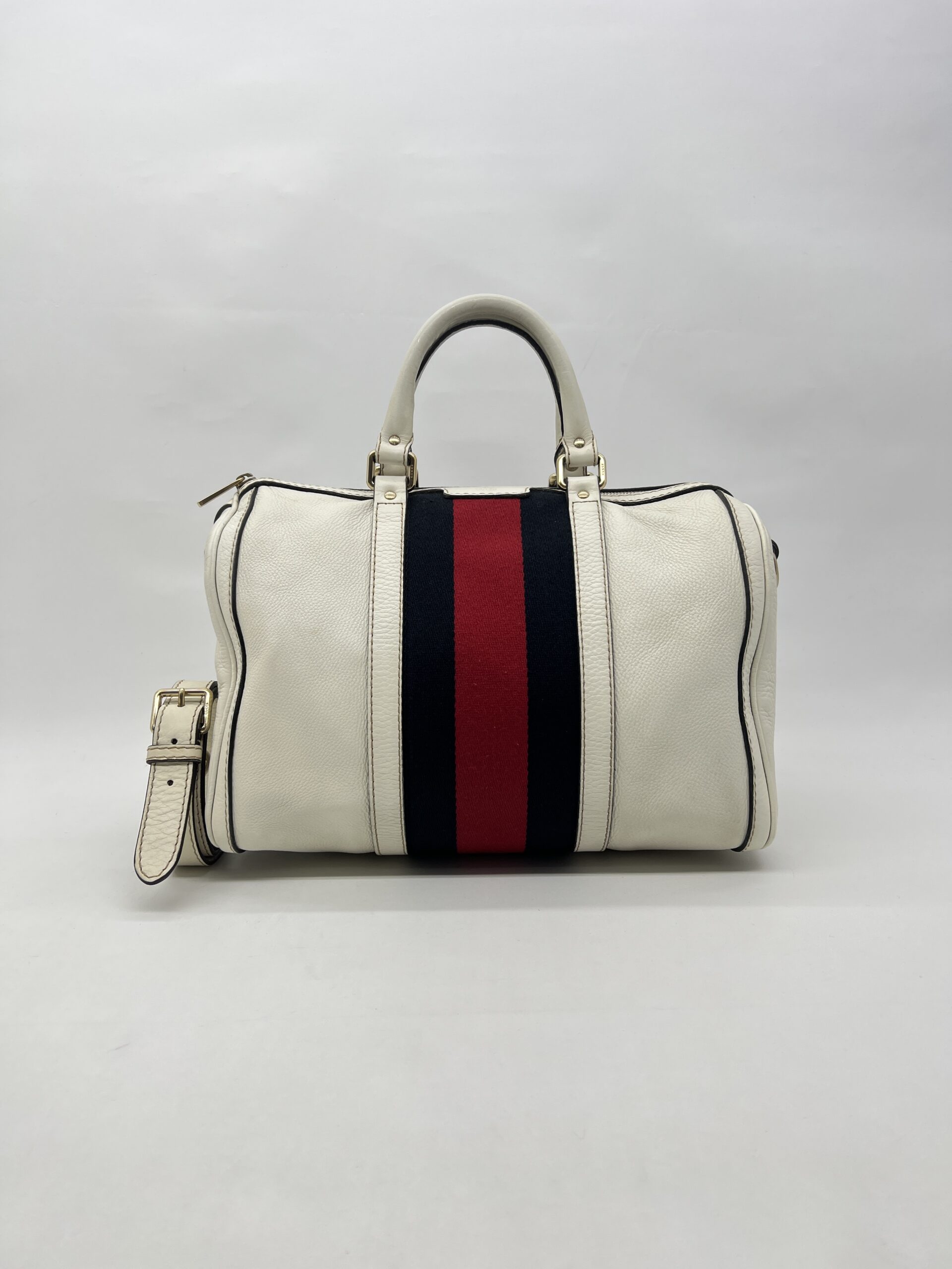 Gucci Boston Leather White GHW