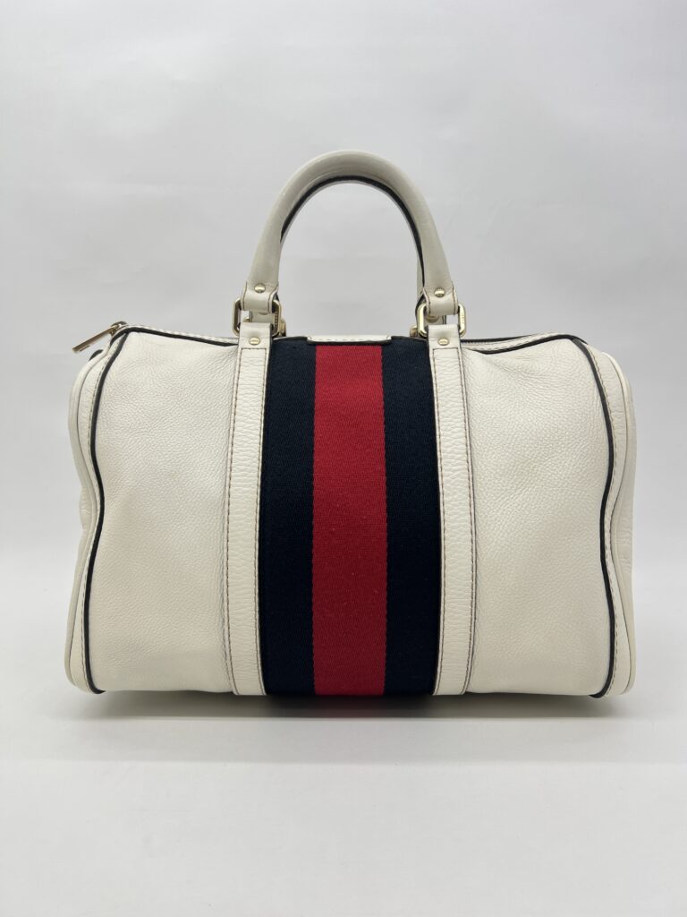 Gucci Boston Leather White GHW