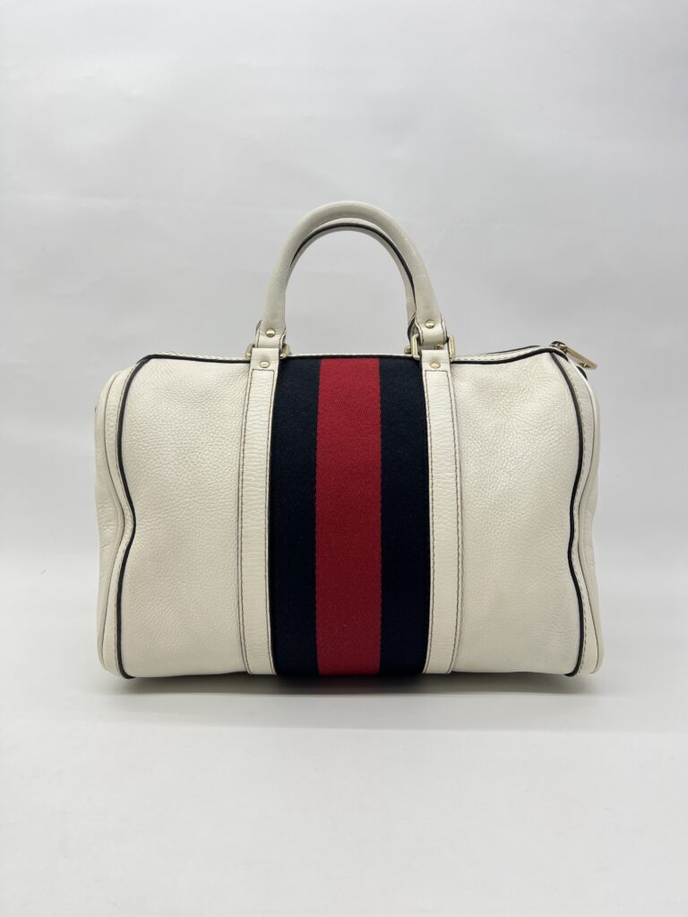 Gucci Boston Leather White GHW