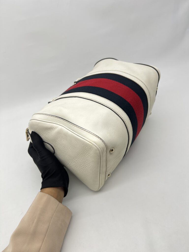 Gucci Boston Leather White GHW