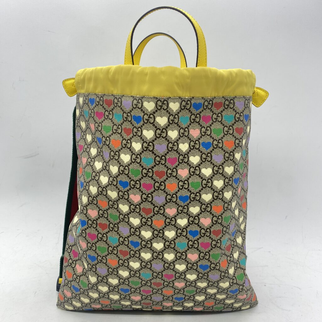 Gucci Kids Backpack GG Supreme Hearts Multicolors
