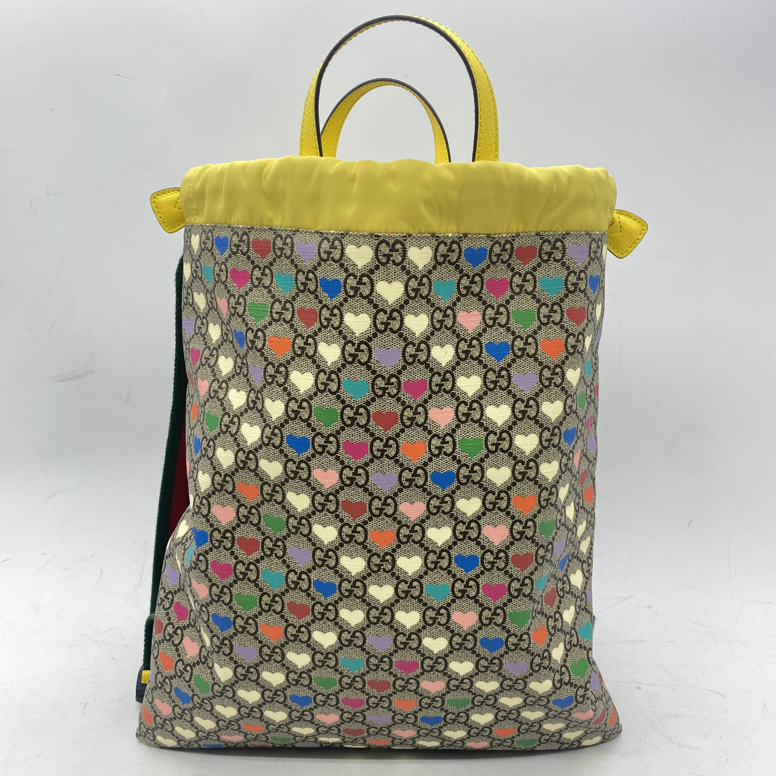 Gucci Kids Backpack GG Supreme Hearts Multicolors