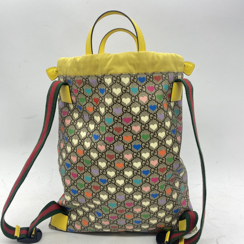 Gucci Kids Backpack GG Supreme Hearts Multicolors