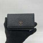 Chanel Flap Key Holder Black GHW