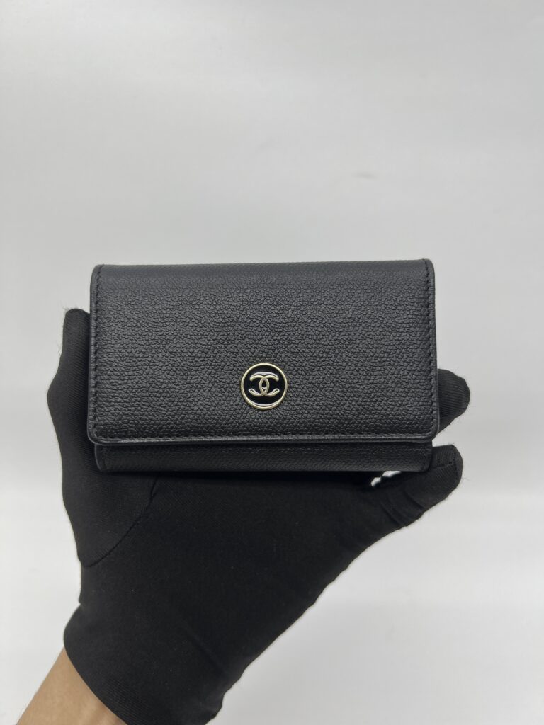Chanel Flap Key Holder Black GHW