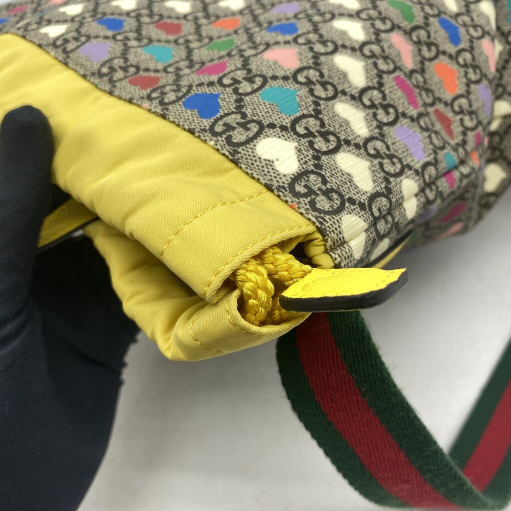 Gucci Kids Backpack GG Supreme Hearts Multicolors