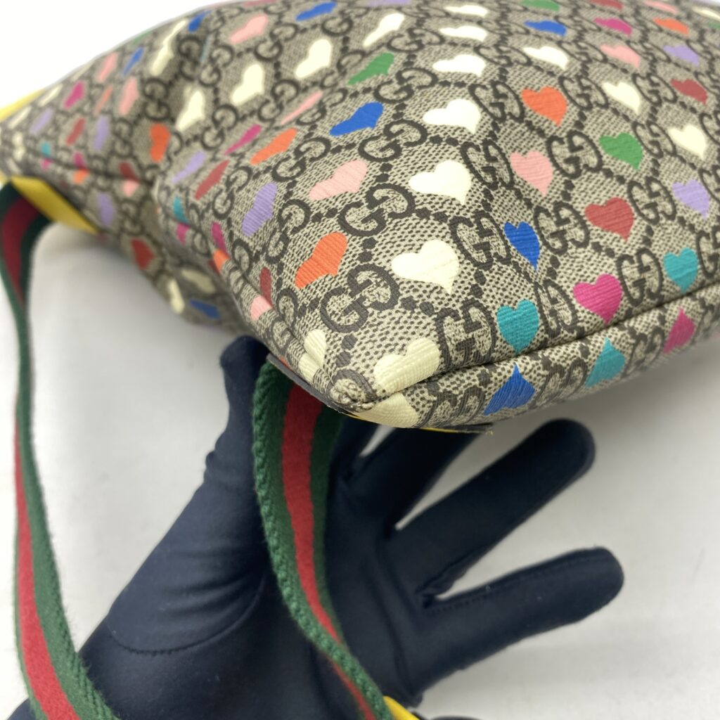 Gucci Kids Backpack GG Supreme Hearts Multicolors