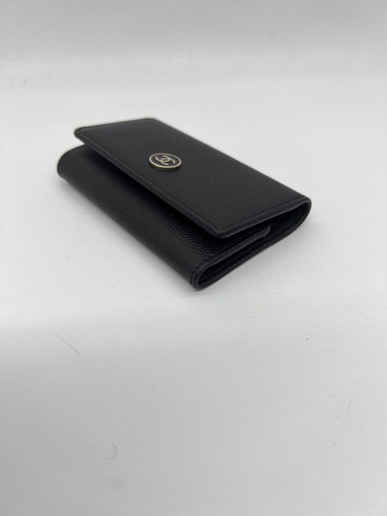 Chanel Flap Key Holder Black GHW