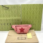 Gucci Children Bumbag Canvas GG Red Star