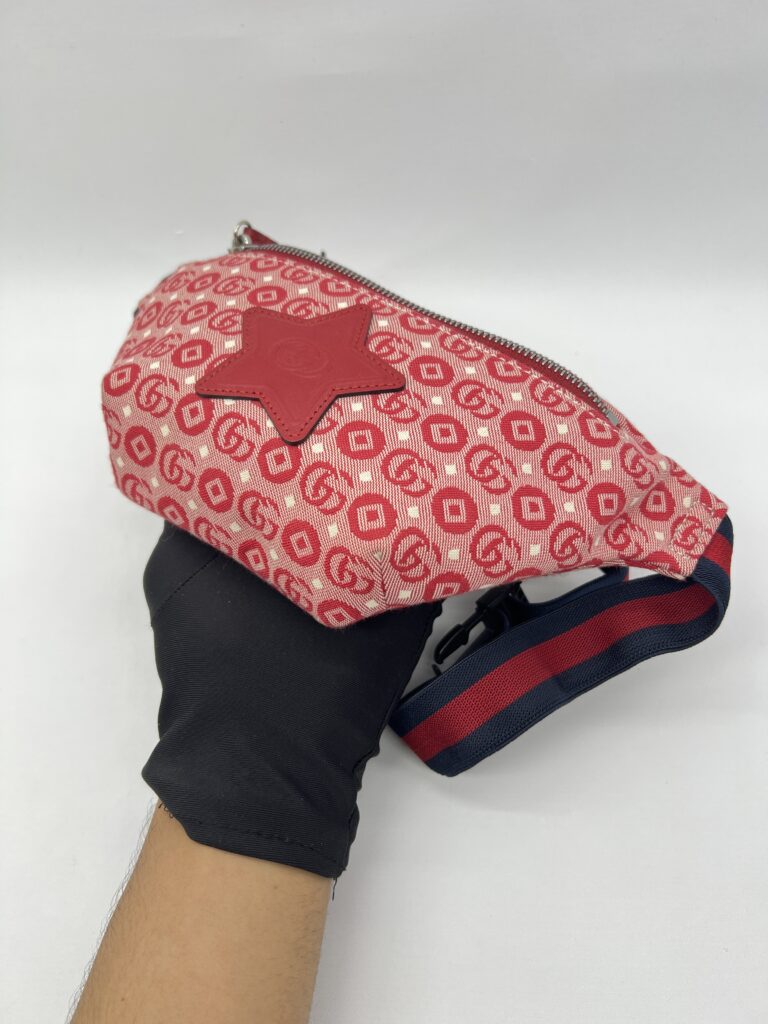 Gucci Children Bumbag Canvas GG Red Star
