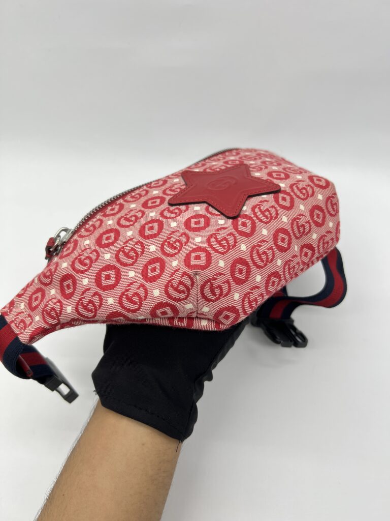 Gucci Children Bumbag Canvas GG Red Star