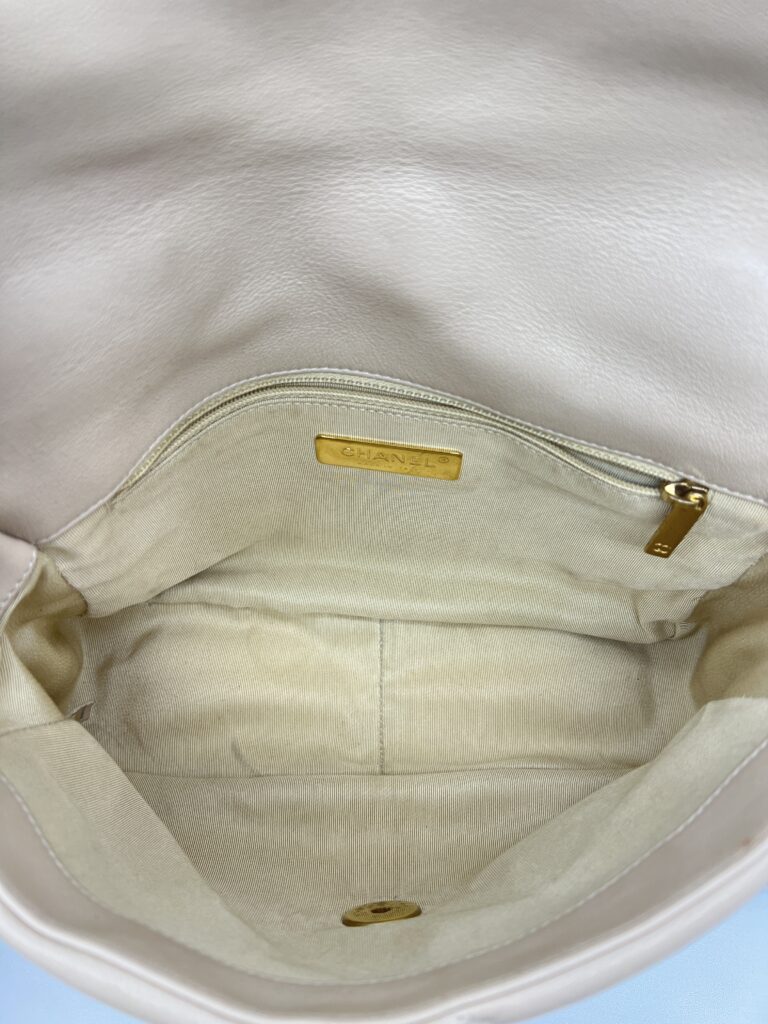 Chanel  C19 Small Lambskin Beige GHW
