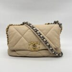 Chanel  C19 Small Lambskin Beige GHW