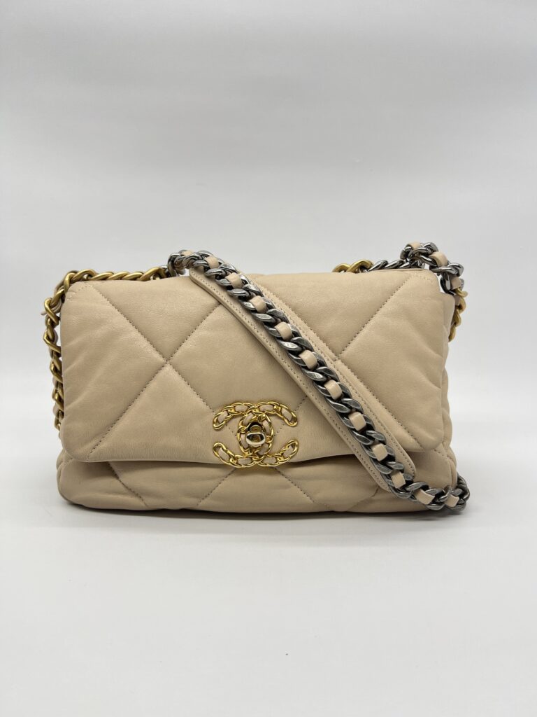 Chanel  C19 Small Lambskin Beige GHW