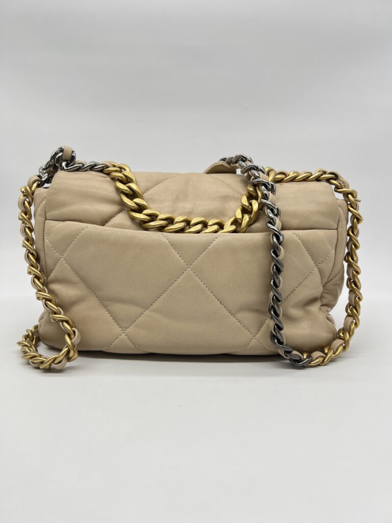 Chanel  C19 Small Lambskin Beige GHW