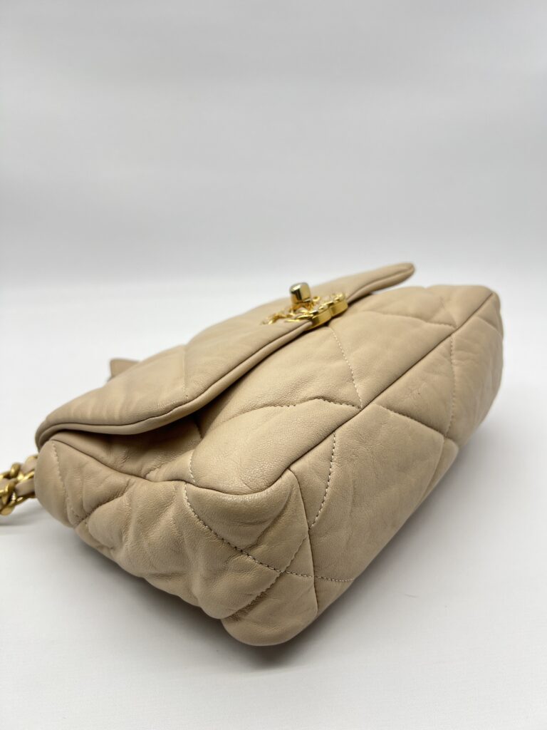 Chanel  C19 Small Lambskin Beige GHW